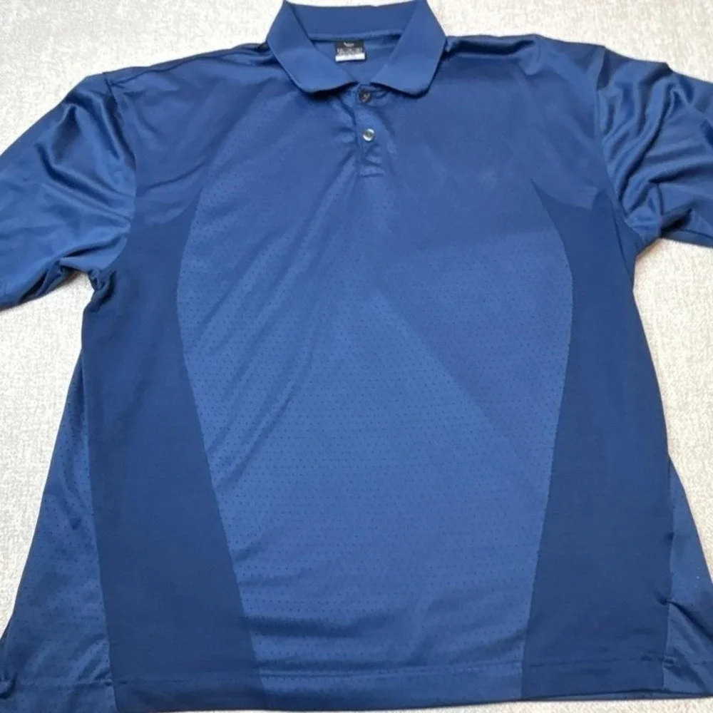 Nike Dri-FIT Golf Polo Blue Short Sleeve Performance Size XL Active Stretch